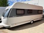 Caravan Hobby Prestige 560 LU, Caravans en Kamperen, Caravans, 2 aparte bedden, Bedrijf, Serviceluik, 7 tot 8 meter