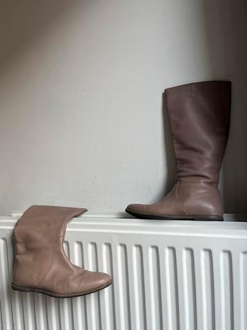 Marccain leren laarzen - Taupe designer boots learehr boots beschikbaar voor biedingen