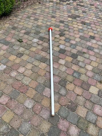 Vlaggenstok wit met oranje dop. 160cm beschikbaar voor biedingen