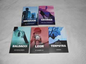 5 stuks nieuwe spannende boeken (verschillende auteurs) beschikbaar voor biedingen