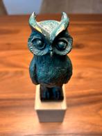Bronzen uil op marmeren sokkel, Antiek en Kunst, Antiek | Koper en Brons, Brons, Ophalen