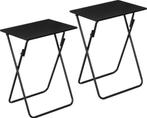 Bijzettafel-Opklaptafel-set van 2-Banktafel-48 x 36 x 65 cm, 50 tot 100 cm, Nieuw, Ophalen of Verzenden, Metaal