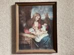 Maria met kind // afmeting 26x21 cm, Antiek en Kunst, Ophalen of Verzenden