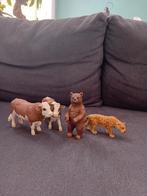 Schleich dieren (bruine beer, koe, stier en jaguar), Ophalen, Gebruikt