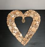 Unieke handgemaakte wanddecoratie van schijfjes drijfhout, Ophalen of Verzenden, Nieuw