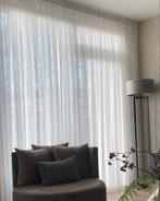 Witte vitrage met dubbele plooi of platte plooi, Ophalen of Verzenden, Zo goed als nieuw, 200 cm of meer