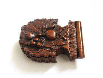 Antieke Jugendstil houten zakhorloge etui, Zwarte Woud 19ste beschikbaar voor biedingen