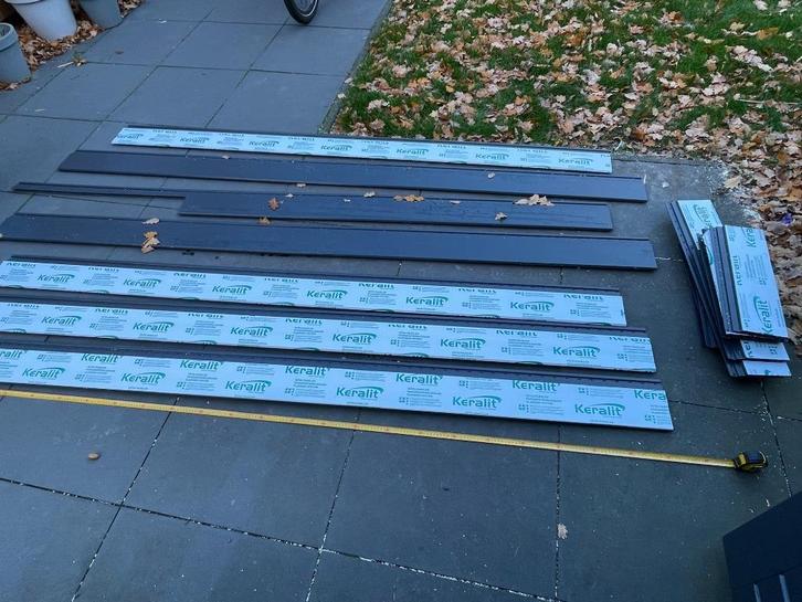 Keralit 143 mm Antraciet + start en eindprofiel + Trimkraal, Doe-het-zelf en Verbouw, Platen en Panelen, Nieuw, Overige materialen