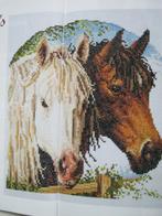 Borduurpatroon  2 x Paarden hoofd   nr 7317, Verzenden, Nieuw, Handborduren, Patroon