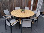 Tuintafel met 6 stoelen, Tuin en Terras, Ophalen, Kunststof, Gebruikt, 6 zitplaatsen