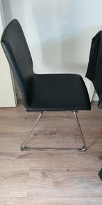 Ikea Volfgang stoelen zwart leer 2 stuks, Ophalen, Twee, Zwart, Leer