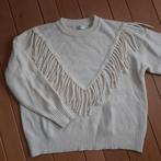 by CLARA Paris trui beige met franjes maat M, Maat 38/40 (M), Beige, Ophalen of Verzenden, Zo goed als nieuw