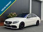 Mercedes-Benz C-Klasse AMG 63 S Edition 1 FULL PANO NAVI CAM, Auto's, Gebruikt, 8 cilinders, Wit, Leder