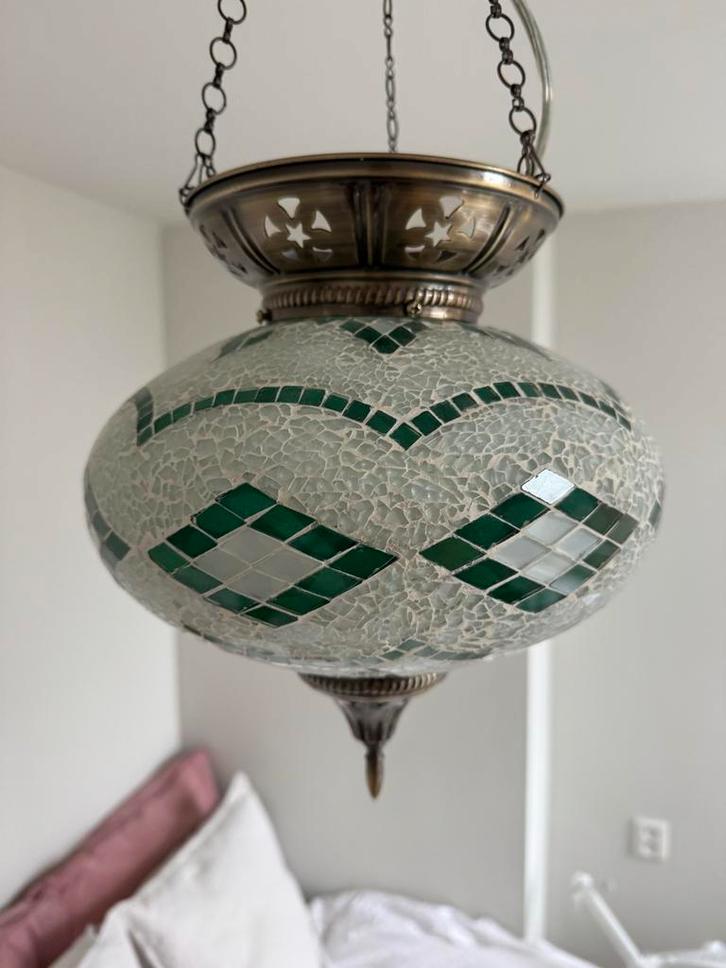 Nieuw! Oosterse hanglamp mozaïek, Huis en Inrichting, Lampen | Hanglampen, Zo goed als nieuw, Minder dan 50 cm, Glas, Ophalen of Verzenden