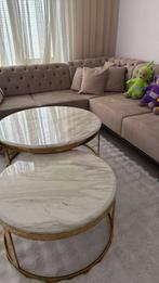 Stijlvolle Salon Tafel Set, Huis en Inrichting, Tafels | Salontafels, Ophalen, Rond, 50 tot 100 cm, Zo goed als nieuw
