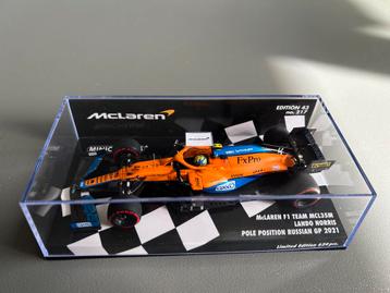 Lando Norris Pole Position Russian GP 2021 Minichamps 1:43 beschikbaar voor biedingen