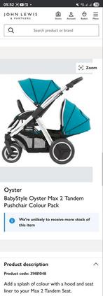 BabyStyle Oyster Max 2, Ophalen of Verzenden, Zo goed als nieuw, Overige merken, Duomodel