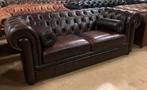 Prachtige Chesterfield Bank 3 Zits Bruin., Huis en Inrichting, Ophalen of Verzenden, Gebruikt, Leer, Jan Frantzen