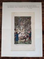 Prent/ gravure verbranden vrijheidsboom Breda, Antiek en Kunst, Ophalen of Verzenden