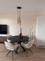 Eettafel Bressano zwart Kwantum - 1.5 jaar oud, Huis en Inrichting, Tafels | Eettafels, Ophalen, Gebruikt, 100 tot 150 cm, Rond