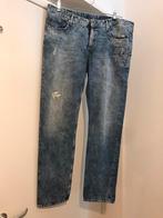 H&M jeans blauw met applicatie mt 36/34 slim boyfriend, H&M, Zo goed als nieuw, Broek of Spijkerbroek, Verzenden