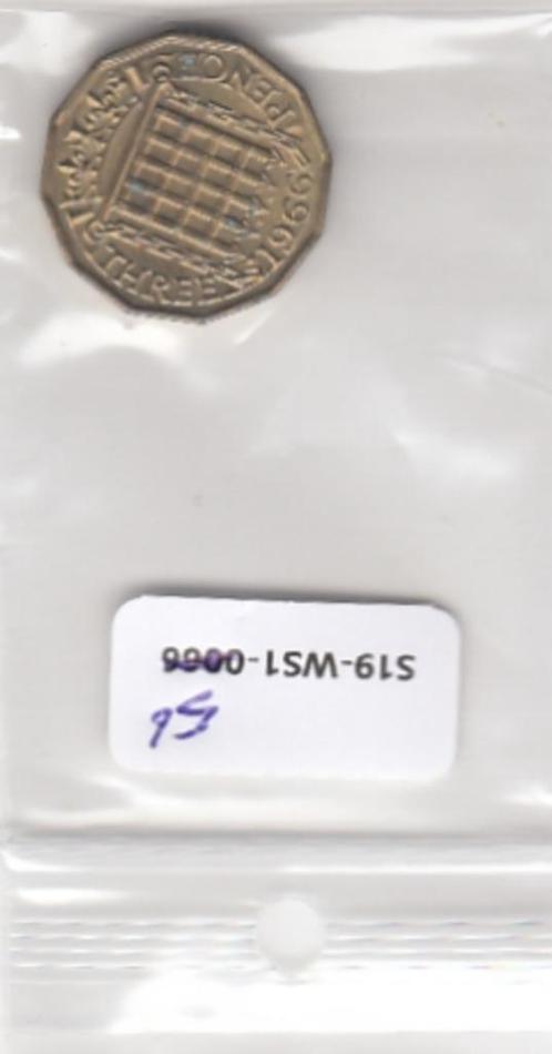 S19-WS1-0056-M01 UK 3 pence UNC 1966, Postzegels en Munten, Munten | Europa | Niet-Euromunten, Overige landen, Verzenden