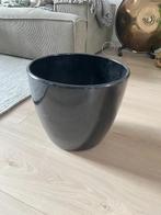 Plantenbak zwart glazuur 30CM, Ophalen, Steen, Gebruikt, Minder dan 60 cm