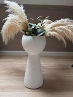 Witte Bloempot, Huis en Inrichting, Woonaccessoires | Vazen, Ophalen, Kunststof, Wit, Zo goed als nieuw