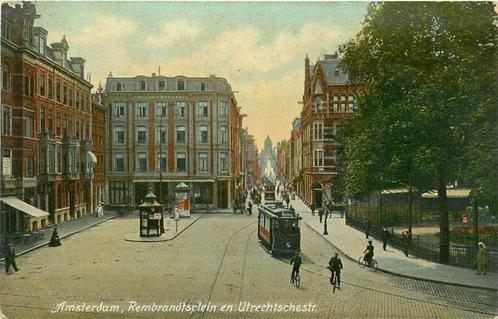 (304-076-035) Amsterdam Rembrandtsplein en Utrechtschestraat, Verzamelen, Ansichtkaarten | Nederland, Noord-Holland, Verzenden