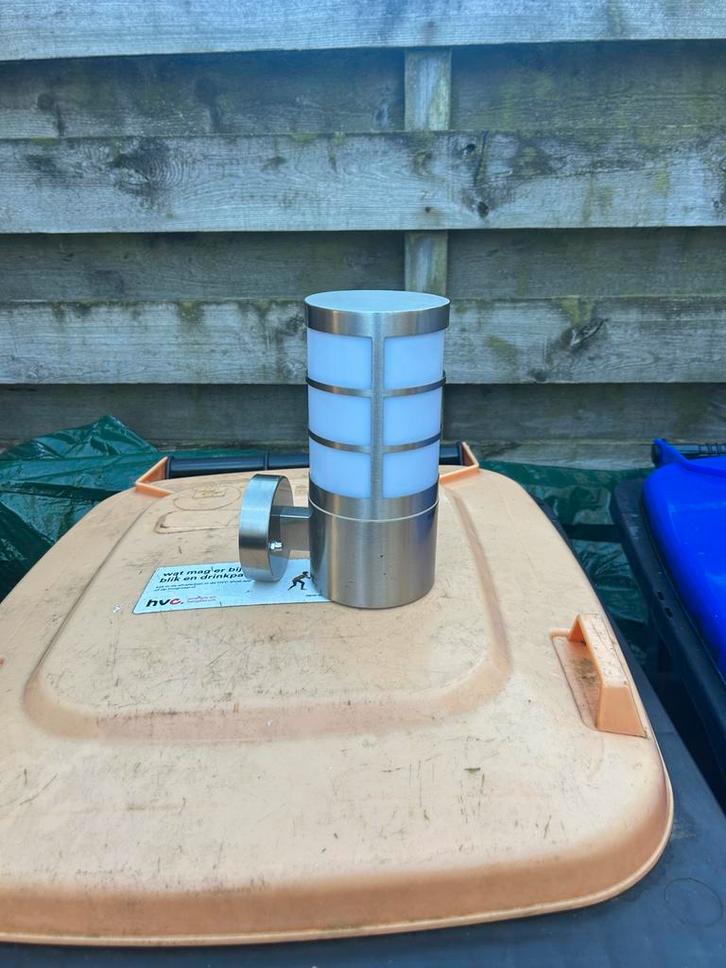 Mooie Buitenlamp - Massive - Wandlamp, Tuin en Terras, Buitenverlichting, Zo goed als nieuw, Wandlamp, Rvs, Minder dan 50 watt