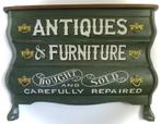 Uniek handgeschilderd eiken reclame / Antiques / Antiek, Ophalen of Verzenden, Zo goed als nieuw, Reclamebord