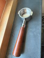 Espresso Portafilter - Houten Handvat, Stoompijpje, Gebruikt, Espresso apparaat, Gemalen koffie