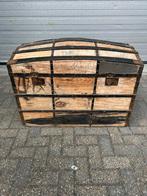 Antieke Houten Kist met Metalen Beslag, Huis en Inrichting, Woonaccessoires | Kisten, Ophalen, Gebruikt, 50 tot 100 cm, 50 tot 75 cm