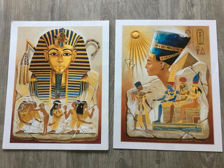 Toetanchamon & Nefertite 3D Decoupage - 80 stuks!, Hobby en Vrije tijd, Knutselen, Nieuw, Knutselwerk, Ophalen of Verzenden