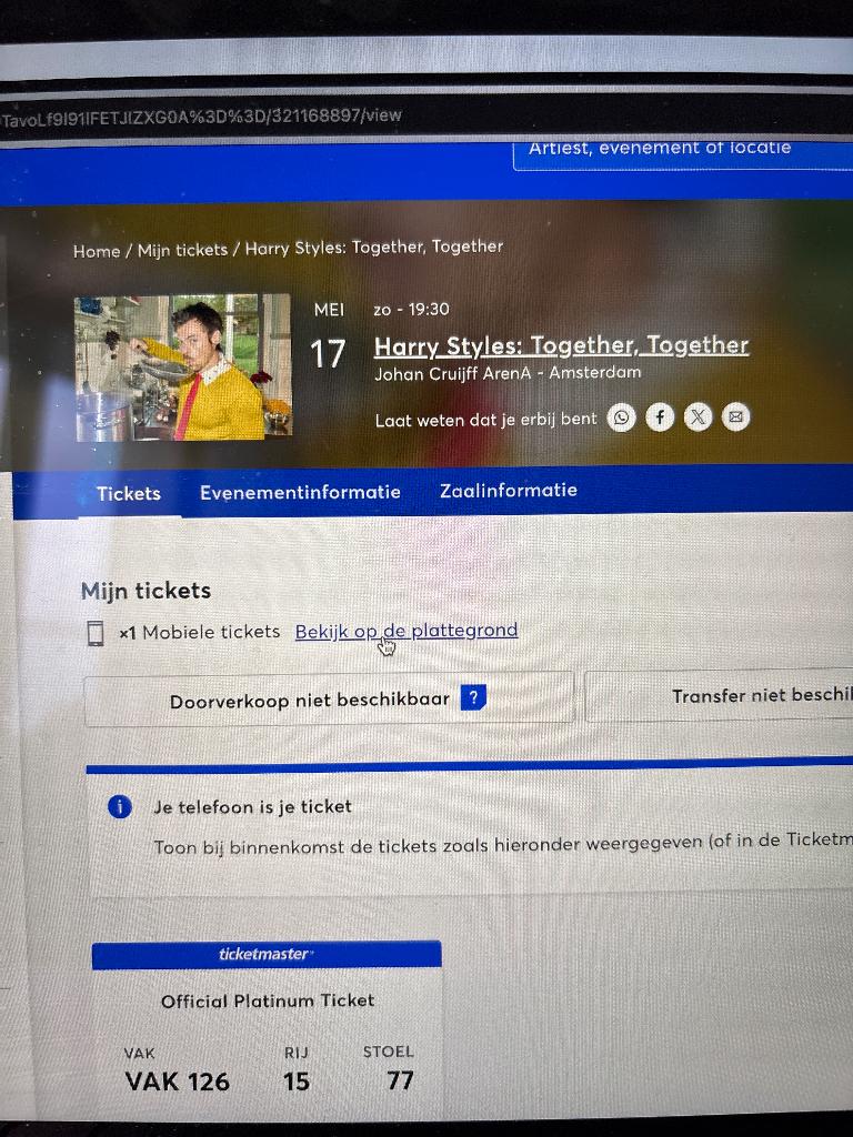 Harry Styles 1 ticket, Tickets en Kaartjes, Concerten | Pop, Eén persoon, Mei