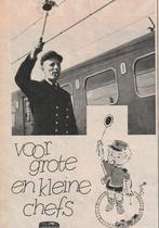 retro reclame 1959 Nutricia Chocomel conducteur NS trein, Verzenden, Overige typen