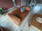 Bruine 2/3-zitsbank - Weg wegens verhuizing!, Huis en Inrichting, Banken | Bankstellen, Ophalen, Gebruikt, Tweepersoons, 75 tot 100 cm