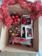Doos met kerstspullen bruin en rood, Diversen, Kerst, Ophalen, Gebruikt