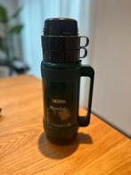 Thermos geïsoleerde fles met 2 bekers. Groen zwart, Ophalen of Verzenden, Nieuw