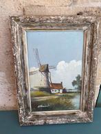 Mooi schilderijtje met molen, Ophalen of Verzenden