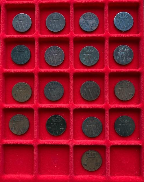 serie halve centen Willem III (oud type), Postzegels en Munten, Munten | Nederland, Losse munt, Koning Willem III, Ophalen of Verzenden