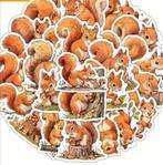 55 eekhoorn stickers groot snailmail ephemera journal, Verzenden, Nieuw, Meerdere stickers