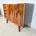 Hoogglans vintage dressoir in Scandinavische stijl, 100 tot 150 cm, Scandinavisch, Ophalen of Verzenden, Zo goed als nieuw