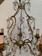 Vintage Kroonluchter met Kristallen, Antiek en Kunst, Ophalen of Verzenden