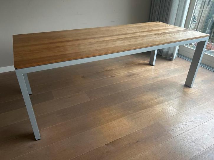 Arco design eettafel eiken - 210x90 cm, Huis en Inrichting, Tafels | Eettafels, Gebruikt, 50 tot 100 cm, 200 cm of meer, Vijf personen of meer
