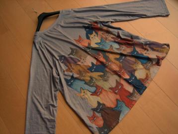 Prachtig tuniek-shirt met poezenprint DENATER 4XL snazzeys beschikbaar voor biedingen