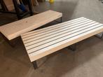 2 buitenbankjes, Tuin en Terras, Tuinbanken, Ophalen, Zo goed als nieuw, Hout