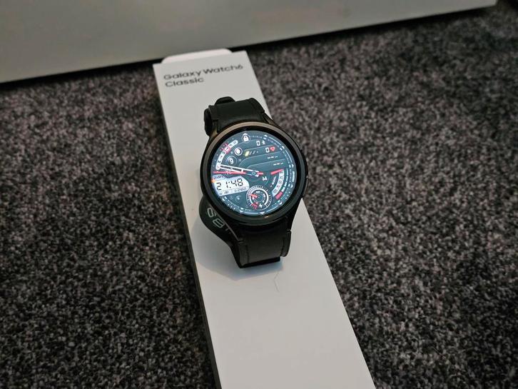 Samsung Galaxy Watch 6 Classic (47mm), Sieraden, Tassen en Uiterlijk, Smartwatches, Gebruikt, Android, Zwart, Afstand, Calorieverbanding