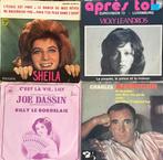 Vier 45T: Aznavour, Vicky Leandros, Sheila, Joe Dassin, Ophalen of Verzenden, Zo goed als nieuw, Pop, EP