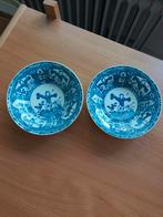 Set van Twee Chinese Blauw-Wit Porseleinen Schotels, Ophalen